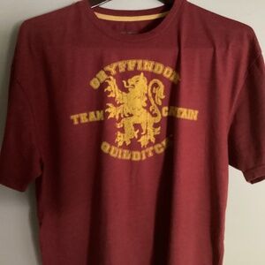 Unisex Harry Porter Gryffindor Quidditch Red Short Sleeve XL Tee